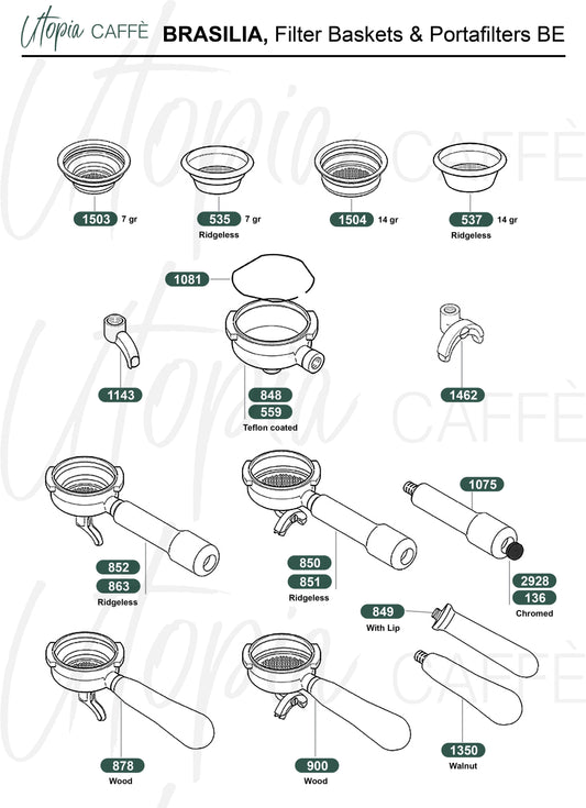 Brasilia, Filter Baskets & Portafilters