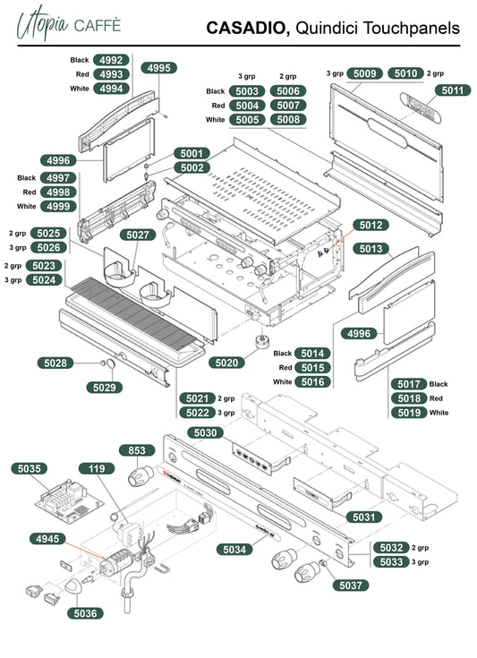 CASADIO, Quindici Touchpanels & PC Board