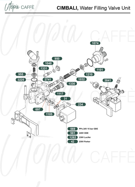 CIMBALI, Water Filling Valve Unit