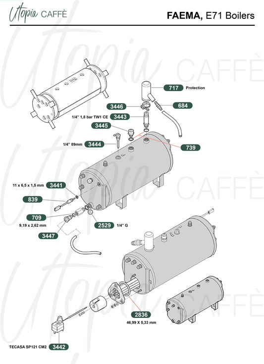 Faema, E71 Boilers