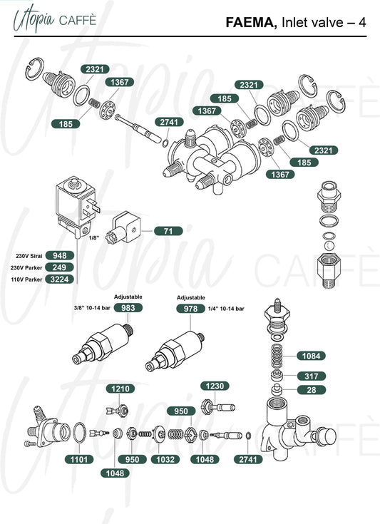Faema, Inlet valve 4