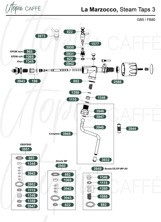 LA MARZOCCO, Steam Taps 3