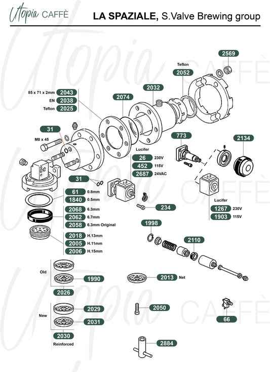LA SPAZIALE, Solenoid Valve Brewing Group