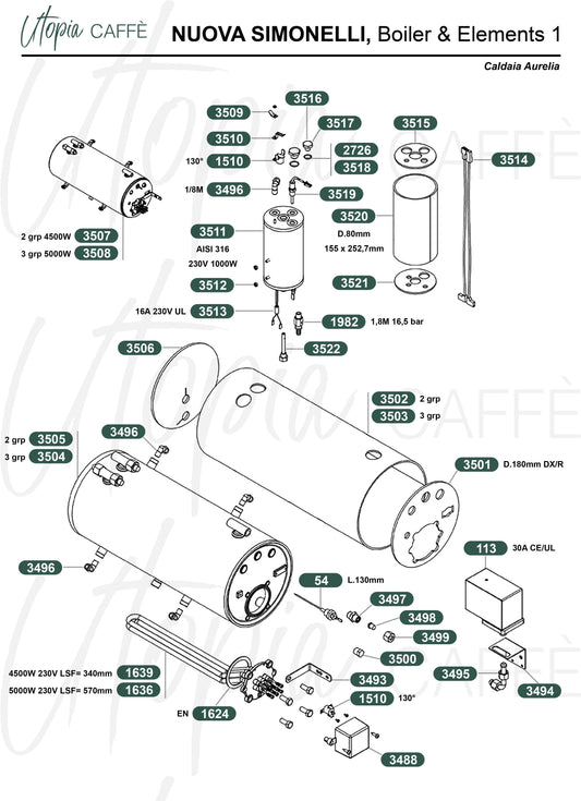 Nuova Simonelli, Boiler & Elements 1