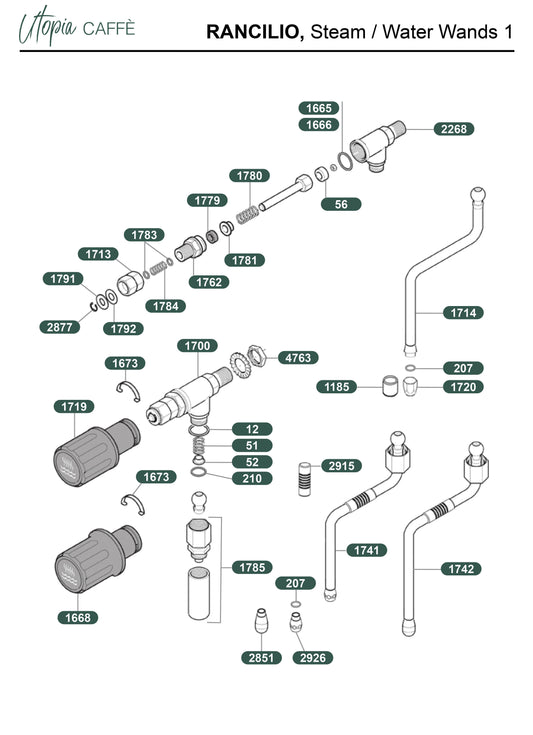 RANCILIO, Steam Water Wands 1