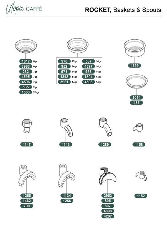 ROCKET, Baskets & Spouts