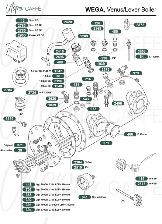 Wega, Venus/Lever Boiler