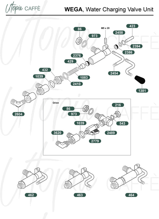 Wega, Water Charging Valve Unit