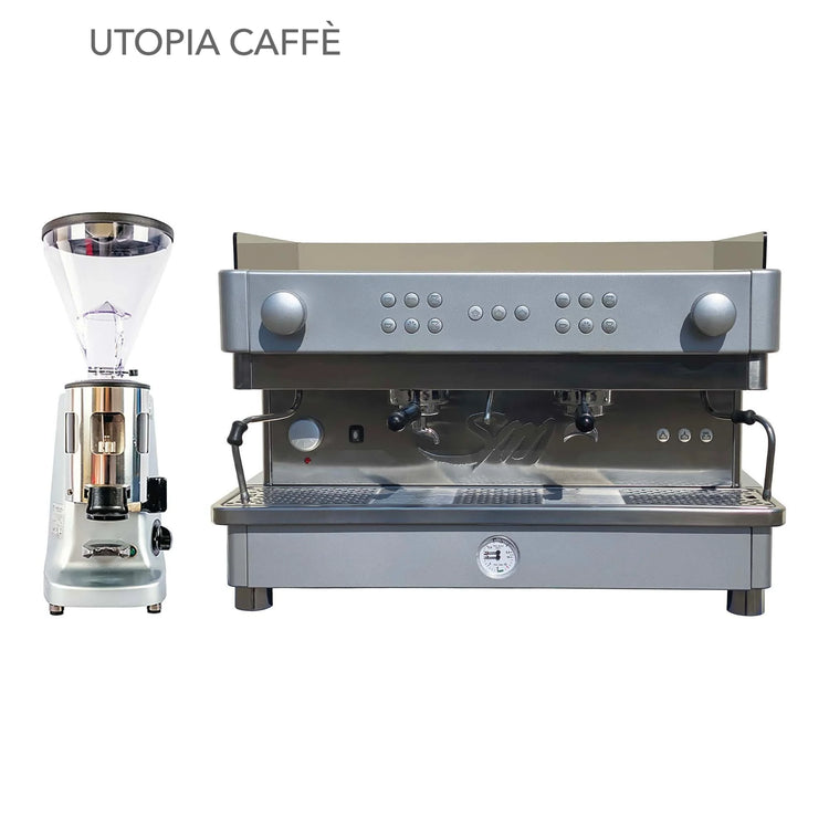 Refurbished 2 Group La San Marco Espresso Machine & Mazzer Doser Coffee Grinder