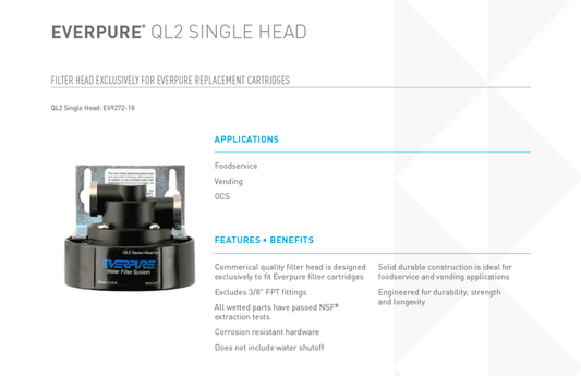 3193 - Everpure Ql2B Lid Water Filters