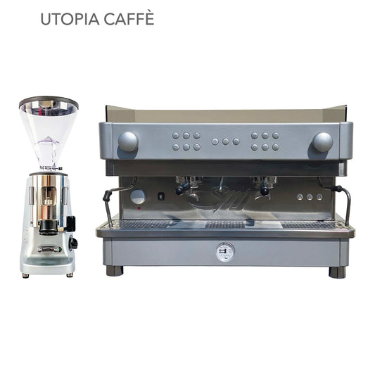 Refurbished 2 Group La San Marco Espresso Machine & Mazzer Doser Coffee Grinder