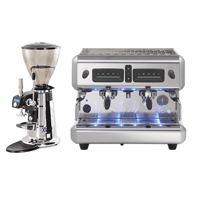 New 2 Group La San Marco Espresso Machine & Macap Coffee Grinder Combo