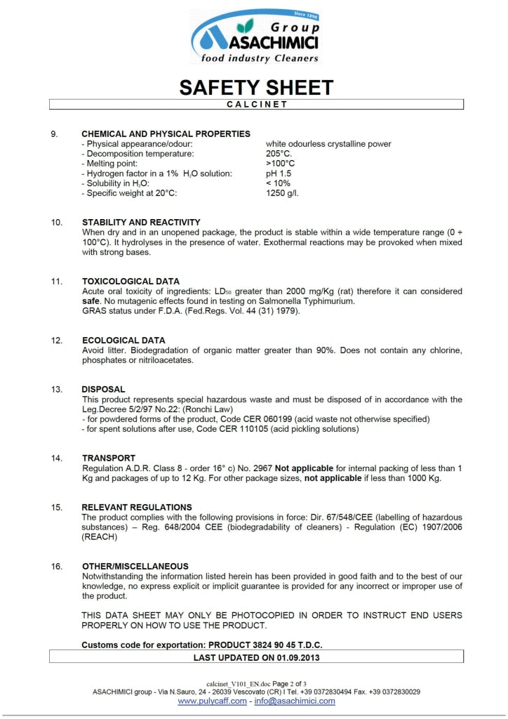 251- Professional Descaler Powder Chemicals/brushes